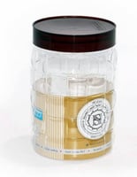 علب بلاستيكية بغطاء بني-سعة 200 مل/العدد 4 علب