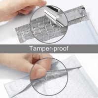 ظرف أبيض للشحن للطرود والطلبات بفقاعات حماية داخلي...