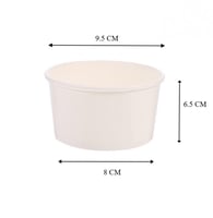 كوب ورق ابيض دائري للأيس كريم -8انز /العدد 25 كوب