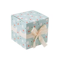 علب التوزيعات الفاخرة لون سماوي بنمط تيرازو / العد...