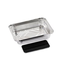 صحون ألمنيوم مستطيل مع الغطاء 1200 مل/العدد 50 صحو...