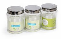 علب بلاستيك بغطاء استيل -سعة 80 مل / العدد 3 علب