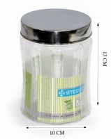 علبة بلاستيكية بغطاء استيل -سعة 1100 مل