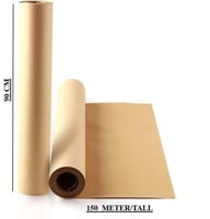 رول ورق كرافت بني للتغليف - 90 سم×150متر