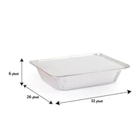 صحون ألمنيوم مستطيل مع الغطاء 33*26*6سم-3200مل/الع...