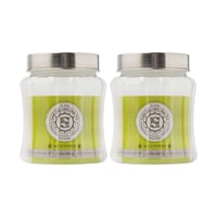 علب بلاستيكية بغطاء استيل-سعة500 مل / العدد 2 علبة