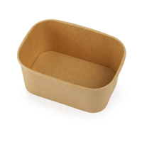 علب ورقية كرافت بني مستطيل مع غطاء شفاف - (25) حبة...