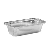 صحون ألمنيوم مستطيل مع الغطاء 670مل/العدد 50 صحن