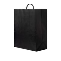 كيس ورق أسود طولي بيد-33*25*13سم/12كيس