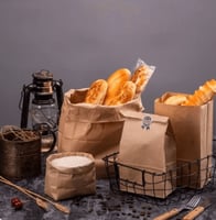 أكياس ورقية كرافت بقاعدة مسطحة -32*18*11سم/50كيس