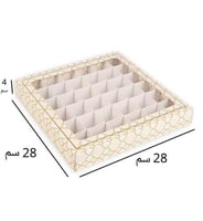 علب ورقية مربعة بنافذة للمعمول والشكولاتة مع تقسيم...