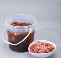 سطل بلاستيك اسطواني دائري - 1000 مل/12 حبة