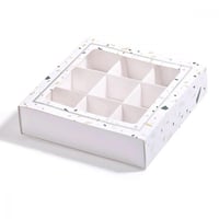 علب ورقية للشكولاتة والحلويات فاخرة بنافذة مربعة ش...