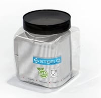 علب بلاستيكية بغطاء اسود شفاف -سعة800مل/العدد 4 عل...