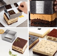 قطاعة مربعة للكيك والمعجنات 3 مقاسات مختلفة