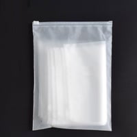 كيس ملابس بلاستيك أبيض شفاف بسحاب من اعلي - 35*25...