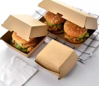 علب ورق كرافت للبرغر -80مم/العدد 25 علبة