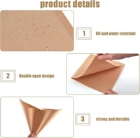 كيس ورق كرافت مزدوج الفتح للمخبوزات15*15سم/100ورق