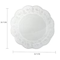 ورق دانتيل دائري أبيض متعدد الاستخدام 26.7سم - الع...