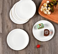 صحون ورقيه دائرية للوجبات الخفيفة مقاس 22.5 سم/الع...