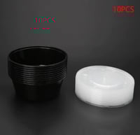 علب بلاستيك للميكروويف بغطاء شفاف دائري -10 أنز/ال...