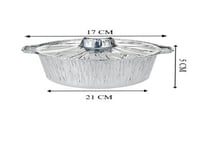 قدر ألمنيوم دائري مع الغطاء-1150مل/ العدد 10 حبات