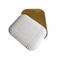 صحن ورق للكيك والحلي ذهبي مستطيل - 33*22.5 سم/العد...