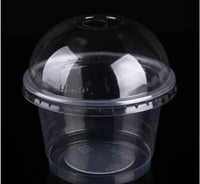 غطاء قبة بلاستيك شفاف للأكواب الورقية واكواب الآيس...