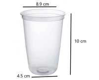 اكواب بلاستيك شفافة بقاعدة منحنية 12أنز بدون غطاء...