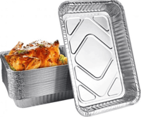 صحون ألمنيوم مستطيل مع الغطاء-1980مل/ العدد10 صحون