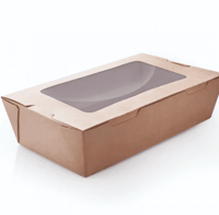 علب كرافت بغطاء شفاف -15 أنز/العدد 25 علبة