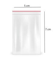 كيس بلاستيك شفاف للتخزين قابل للإغلاق -5سم*7سم/الع...