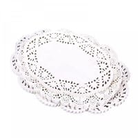 ورق دانتيل بيضاوي أبيض متعدد الاستخدام 35.6*26.7سم...