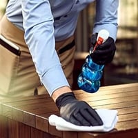 قفاز فينيل أسود مقاس (M) بدون بودر/العدد 100 قفاز