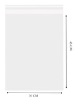 كيس بلاستيك شفاف للملابس اغلاق لاصق-30*45 سم/100 ك...