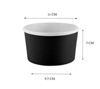 زبدية ورق أسود بدون غطاء -10أنز/العدد 50 حبة