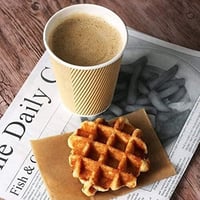 أكواب ورقية صحاري بدون غطاء مموجة 3 طبقات -12 أنز...