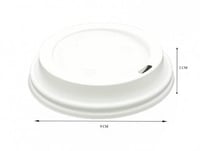 غطاء مسطح أبيض لكاسات الو -90مم/12أنز / العدد 50 غ...