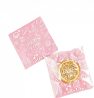 كيس شفاف للكوكيز والحلويات بألوان مميزة-10*10سم/10...