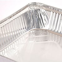 صحون ألمنيوم مستطيل مع الغطاء 17*12*2.5سم-360مل/ ا...