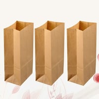 أكياس ورقية كرافت بقاعدة مسطحة -32*18*11سم/50كيس