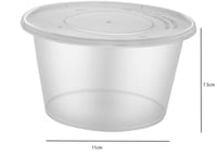 وعاء بلاستيك للميكروويف شفاف بغطاء دائري -20أنز/ال...