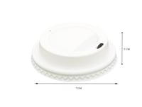 غطاء مسطح أبيض لكاسات الورق - 7 أنز / العدد 50 غطا...