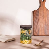 علبة بلاستيك بغطاء بني لحفظ البهارات والتوابل حجم...