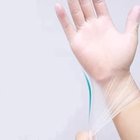 قفاز فينيل شفاف وسط بدون بودر/العدد 70 قفاز