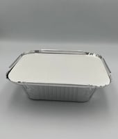 صحون ألمنيوم مستطيل مع الغطاء 12*10*4سم-250مل/ الع...