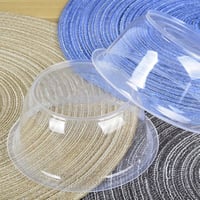 زبدية بلاستيك شفاف بغطاء مايكروويف-16أنز/العدد 50...