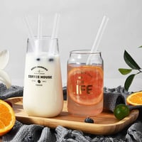 مصاص بلاستيك شفاف مغلف-10مم/العدد 100 مصاص