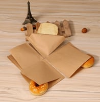 كيس ورق كرافت مزدوج الفتح للمخبوزات15*15سم/100ورق