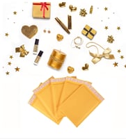 ظرف أصفر للشحن للطرود والطلبات بفقاعات حماية داخلي...